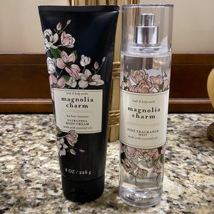 Bath and Body Works Magnolia Charm Body Cream and Mist Set
